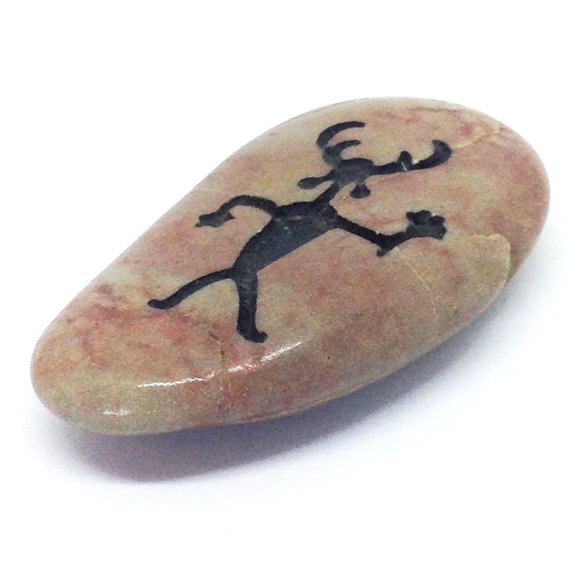 Rock Engraved Meditation Warrior - Picture 2 of 4